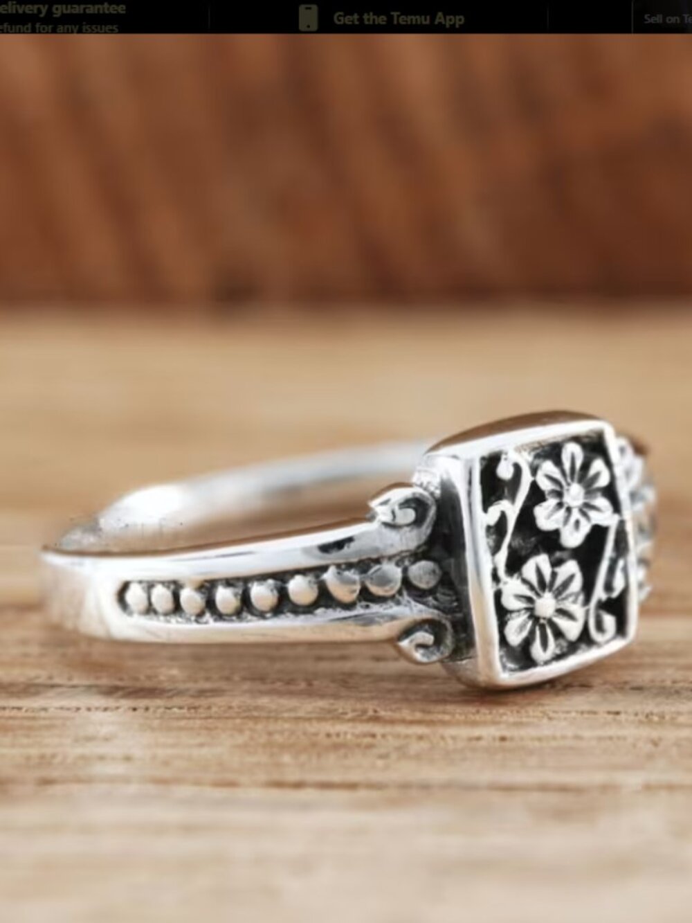 Vintage Bohemian Flower Rings for Women Men Ring